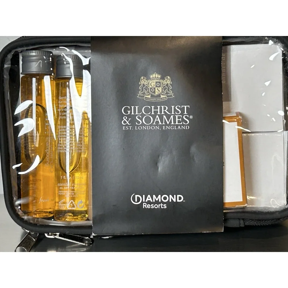 Gilchrest & Soames Diamond‎ Resorts Premium Toiletries Cosmetic Bag NEW